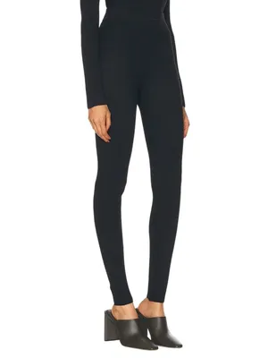 Fear of God ESSENTIALS Waffle Leggingsin Black Large New Womens Knit Pants thumbnail 3