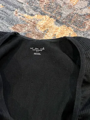 Urban outfitters out from under black v neck crop top thumbnail 2