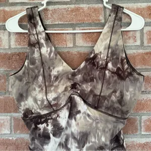 Gymshark Elevate All In One Bodysuit Romper Brown Tie Dye Women’s Large L Yoga thumbnail 3