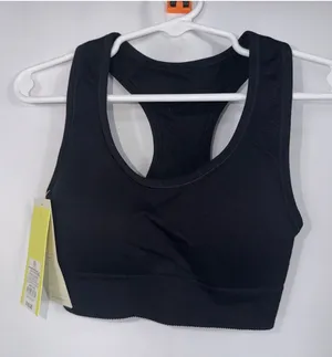 All in Motion XS Black Seamless Racer Sports Bra NWT thumbnail 1
