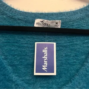 Hollister Knit Cardigan Sweater Blue Size M thumbnail 4