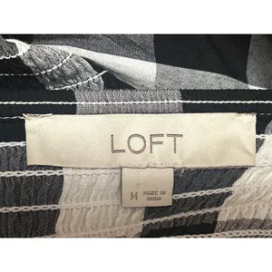 Ann Taylor LOFT Black White Gingham Check Sleeveless Cropped Jumpsuit Size M thumbnail 4