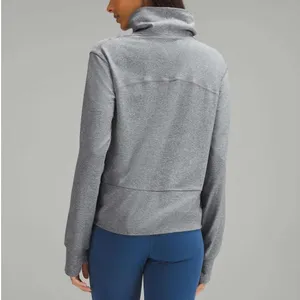 Lululemon Ready to Rulu‎ Pullover Funnel Neck Heathered Asphalt Grey 12 Sporty thumbnail 2