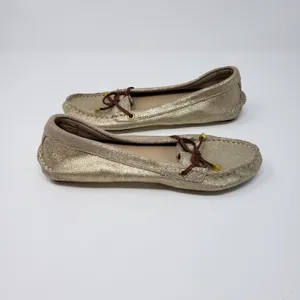 Sperry Top Sider Slip-On Flat Gold Metallic Moccasin Shoes Women's Size 6M thumbnail 4