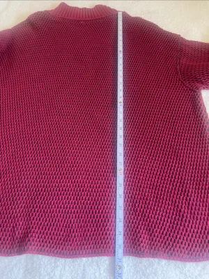 Free People Maisie Oversized Sweater Cranberry Fudge‎ Boho Slouchy M NWT thumbnail 5