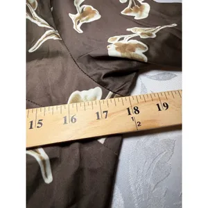NWT Petal & Pup Floral Maxi Dress Long Sleeve Brown Size 4 Minimalist Fall Glam thumbnail 8