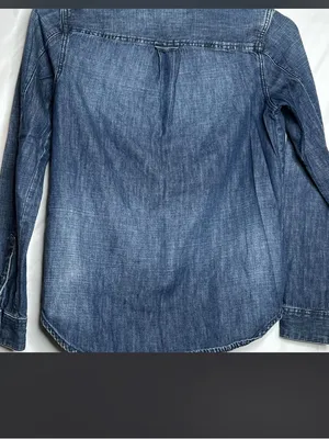 Madewell Denim Shirt Women's Classic Pockets Fade 100% Cotton Soft. Size XS. thumbnail 2