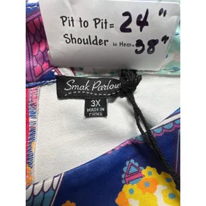 Smak Parlour Sleeveless Mini Dress‎ - Houses Flowers Print - Plus Size 3X thumbnail 9