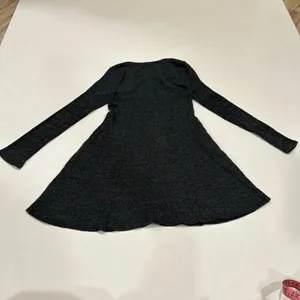 Abercrombie Kids Gray Long Sleeve Henley Sweater Dress Size 9/10 Cozy Knit thumbnail 2