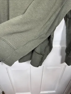 Aerie Women's Green Khaki Oversize Cozy Side Slit Sweatshirt W2563 Sz M thumbnail 2