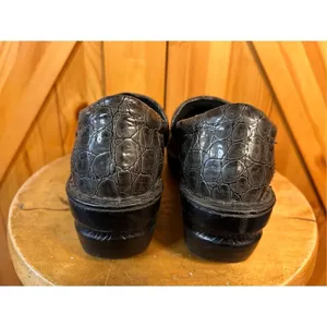 BOC Born Peggy Gray Croc Skin Embossed Slip On Wedge Clog Women Size 9 thumbnail 4