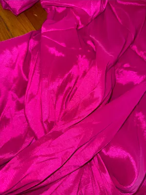NWT Abercrombie & Fitch fuchsia off-Shoulder Puff Sleeve Midi Dress in Hot pink thumbnail 5