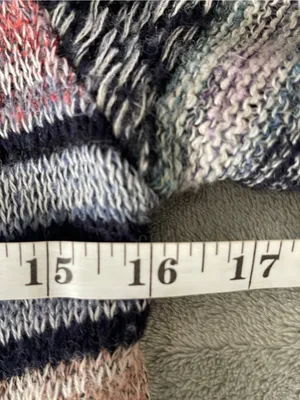 Free People Open-Front Knit Duster Cardigan Sweater Blue Multi boho bohemian XS thumbnail 9