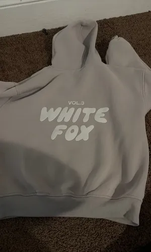 White fox hoodie thumbnail 1