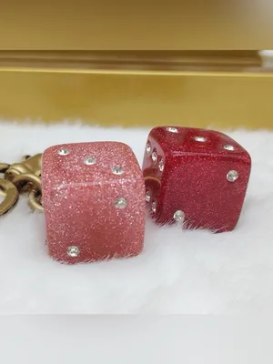 Coach Dice Bag Charm-Gold~Pink/Multi thumbnail 4
