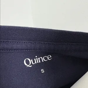 Quince Organic Cotton l Navy Crewneck Tee Shirt Small thumbnail 6