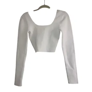 Aritzia ✨Babaton Sculpt Knit Scoopneck White Longsleeve Sz Small Top✨ thumbnail 7
