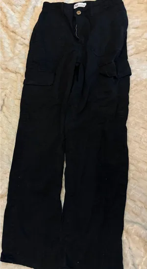 Black Trf Straight Leg Cargo Pants thumbnail 1