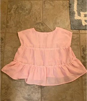 Altar'd State pink and white striped top thumbnail 2
