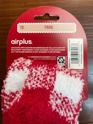 New airplus Cozy Aloe Infused Socks - Red & White Checkered Women Size 5-10 thumbnail 4