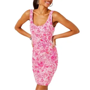 Lilly Pulitzer Newberri Tank Dress Peony Pink Seaside Scene Size Medium thumbnail 3