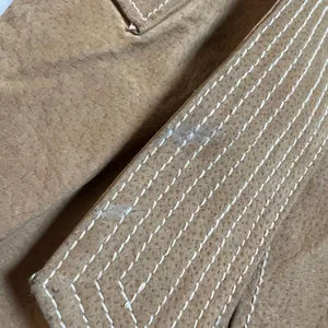 Vintage Jennyfer J 100% Leather Suede Trench Coat Size S Hippie Y2K 70s 80s Boho thumbnail 10