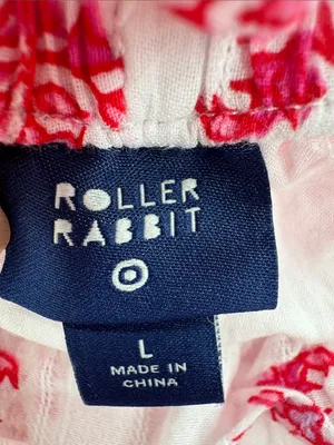 Roller Rabbit x Target side tie beach pull on White Fuchsia Floral Print shorts thumbnail 9