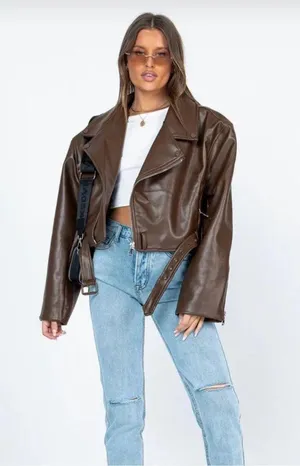 Princess Polly Leather Jacket thumbnail 5