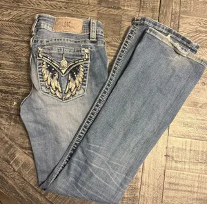 Miss Me Size 28 Signature Bootcut Jeans, some wear thumbnail 1