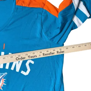 NEW‎ Miami Dolphins NFL Womens XL Teal Orange 3/4 Sleeve T Shirt Team Apparel thumbnail 5