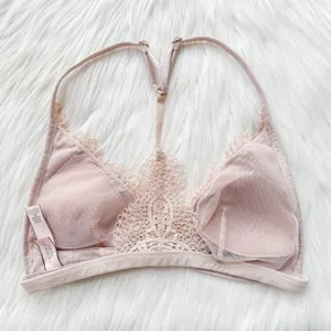 Victoria's Secret light dusty pink / ivory lace bralette thumbnail 5