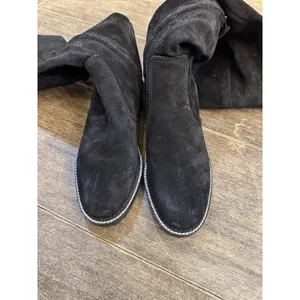 Tory Burch Black Suede Logo Miller Over the Knee Tall Logo Boot Shoes Size 7.5 thumbnail 8