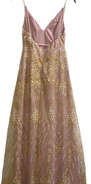 Showpo DRESS IN PINK AND GOLD SPARKLE thumbnail 5