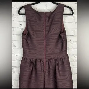 Juniors rewind dark‎ maroon textured fit and flare sleeveless dress large thumbnail 5