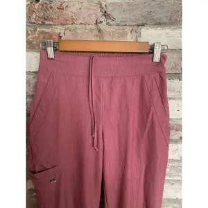 Grey's Anatomy by Barco Signature Women's Drawstring Scrub Pants Mauve Pink XXS thumbnail 2