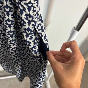 J. Crew Navy and White Printed Seaside Spaghetti-Strap Dress with Pockets thumbnail 5