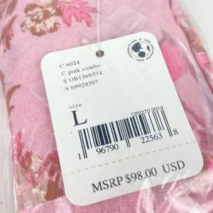 NWT * FREE PEOPLE Hillary Print Top in Pink Combo thumbnail 8