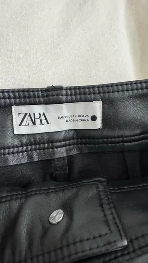 ZARA Leather Pants Faux thumbnail 4