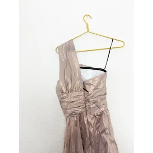 NWT TOPSHOP One Shoulder Cocktail Metallic Foil Mini Dress Gold Pink Size 2 thumbnail 13