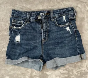 Old Navy Hi-Rise Super‎ Slim Pockets Women’s Size 0 Jean Shorts Casual Denim thumbnail 1