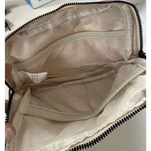 Tan Nylon Belt‎ Bag Pink Crown Graphic Crossbody Fanny Pack Y2K Princess NWOT thumbnail 6