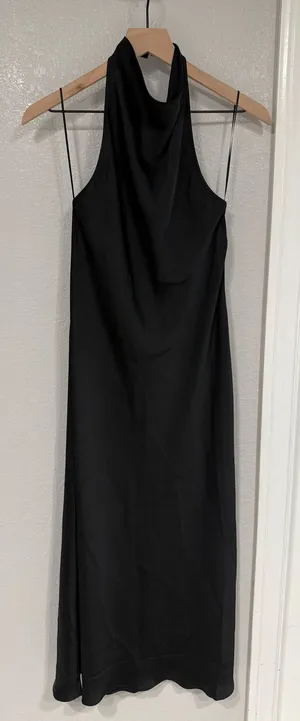 Anthropologie Black Halter Dress thumbnail 1