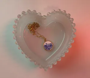 Handmade gold mosaic necklace thumbnail 1