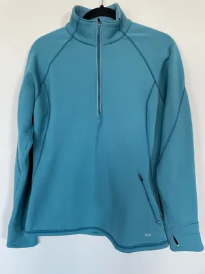 REI Women’s Fleece Sweatshirt Half Zip Pullover Blue Size Medium thumbnail 1