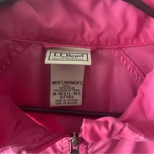L.L. Bean Pink Lightweight Windbreaker Jacket Size Large thumbnail 2