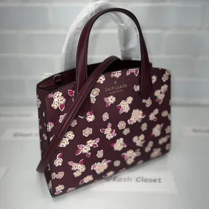 Kate Spade Deep Berry Floral Satchel thumbnail 2