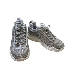 Wild Diva Lounge women’s silver sparkling shoe/ sneakers size 7.5 SKU 3544 thumbnail 2