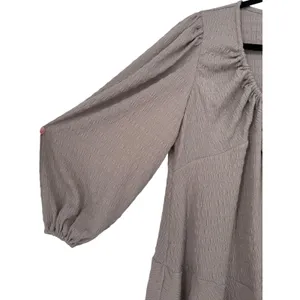 NWT Free People FP Beach Anderson‎ Mini Dress City Fog Taupe Long Sleeve Size XS thumbnail 11