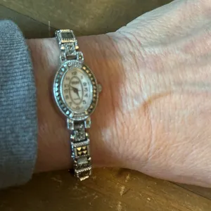 Vintage Gruen silver tone Marcasite watch thumbnail 8