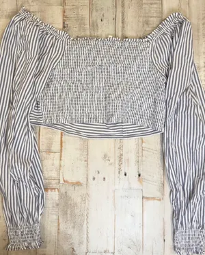 Aerie Ruched Crop Top | Size XL | Long Sleeve | NWT thumbnail 3